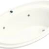 K-1110-GCR-0 Kohler Purist BubbleMassage Whirlpool Bath With Chromatherapy - White