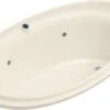 K-1110-GCR-47 Kohler Purist BubbleMassage Whirlpool Bath With Chromatherapy - Almond