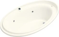 K-1110-GCR-96 Kohler Purist BubbleMassage Whirlpool Bath With Chromatherapy - Biscuit