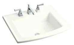 Kohler K-2356-8-0 Archer Self Rimming Lavatory Sink With 8" Faucet Centers - White