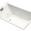 K856LHWH Kohler K-856-LH-0 Tea-for-Two 5.5' Drop-In Whirlpool With Left-Hand Drain - White