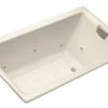 Kohler K-856-RH-47 Tea-for-Two 5.5' Drop-In Whirlpool With Right-Hand Drain - Almond