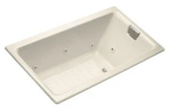 Kohler K-856-RH-47 Tea-for-Two 5.5' Drop-In Whirlpool With Right-Hand Drain - Almond