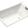 Kohler K-856-RH-0 Tea-for-Two 5.5' Drop-In Whirlpool With Right-Hand Drain - White