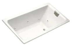 Kohler K-856-RH-0 Tea-for-Two 5.5' Drop-In Whirlpool With Right-Hand Drain - White