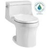 Kohler K-4007-0 San Souci 1-piece 1.28 GPF Single Flush Round Toilet - White