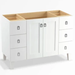 Kohler K-99535-LGSD-1WA Poplin 48" Vanity Base With Furniture Legs - White