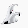 Kohler K-15182-4DRA-CP Coralais Single-handle Centerset Lavatory Faucet With Plastic Pop-up Drain