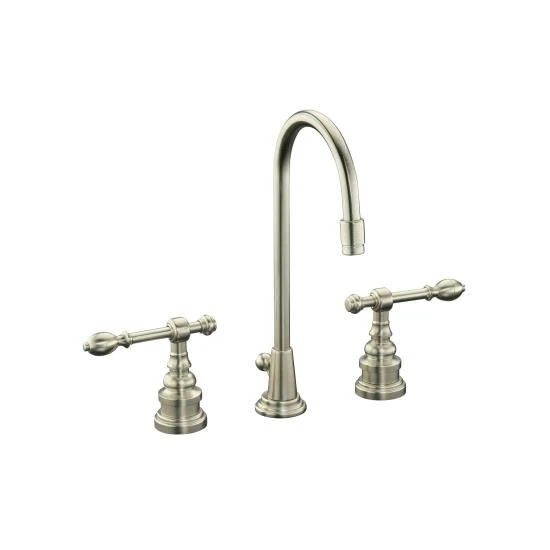 Kohler K-6813-4-BN IV Georges Brass Widespread Lavatory Faucet W/Lever Handles - Brushed Nickel 1 Kohler K-6813-4-BN IV Georges Brass Widespread Lavatory Faucet W/Lever Handles - Brushed Nickel