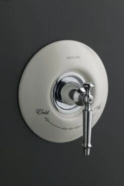 Kohler K-T10110-4-CP Antique Thermostatic Valve Trim Only - Polished Chrome (Pictured W/Required Ceramic Escutcheon - Not Included)