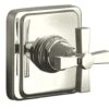 Kohler K-T13174-3A-SN Pinstripe Pure Design Volume Control Valve Trim W/Cross Handle - Polished Nickel