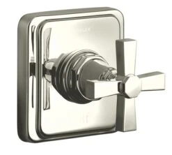 Kohler K-T13174-3A-SN Pinstripe Pure Design Volume Control Valve Trim W/Cross Handle - Polished Nickel