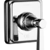 Kohler K-T13174-4A-CP Pinstripe Pure Design Volume Control Valve Trim W/Lever Handle - Chrome
