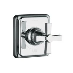 Kohler K-T13175-3A-BN Pinstripe Pure Design Transfer Vavle Trim W/Cross Handle - Brushed Nickel (Pictured In Chrome)