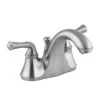 Kohler K-10270-4A-G Forte Centerset Lavatory Faucet With Traditional Lever Handles - Brushed Chrome