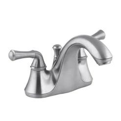 Kohler K-10270-4A-G Forte Centerset Lavatory Faucet With Traditional Lever Handles - Brushed Chrome