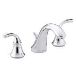 Kohler K-10272-4-CP Forte Widespread Lavatory Faucet With Sculpted Lever Handles - Polished Chrome