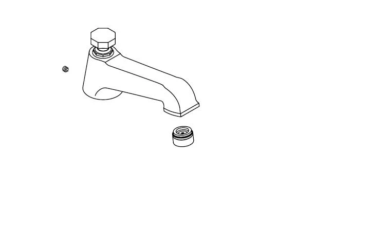 Kohler K-1031772-A-SN Pinstripe Deck Mount Tub Filler Plain Spout Only - Polished Nickel 1 Kohler K-1031772-A-SN Pinstripe Deck Mount Tub Filler Plain Spout Only - Polished Nickel