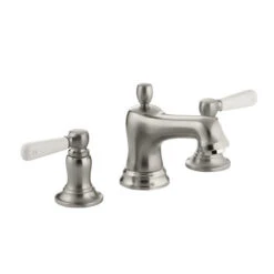 Kohler K-10577-4P-BN Bancroft Widespread Lavatory Faucet With Ceramic Lever Handles Vibrant Brushed Nickel