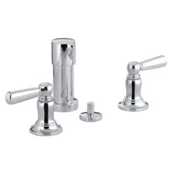 Kohler K-10586-4-CP Bancroft Bidet Faucet With Lever Handles Polished Chrome