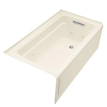 Kohler K-1122-RA-47 Archer 5' Whirlpool With Integral Apron And Right Hand Drain - Almond 1 Kohler K-1122-RA-47 Archer 5' Whirlpool With Integral Apron And Right Hand Drain - Almond
