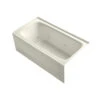 Kohler K-1151-HR-96 Bancroft 5 Foot Three Wall Alcove Jetted Tub With Right Hand Drain - Biscuit