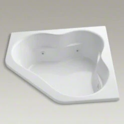 Kohler K-1160-HD-0 Tercet 60" X 60" Drop In Corner Whirlpool With Custom Pump Location And Heater - White