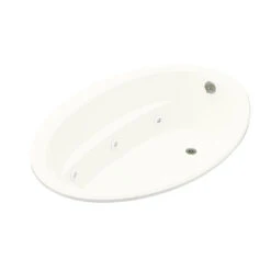 Kohler K-1162-H-0 Sunward 5' Oval Whirlpool With In-Line Heater - White