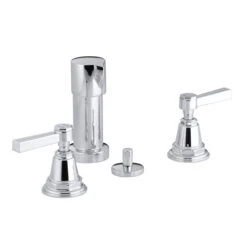 Kohler K-13142-4B-CP Pinstripe Bidet Faucet With Lever Handles - Chrome