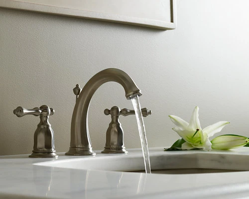 Kohler K-13491-4-BN Kelston Double Handle Widespread Lavatory Faucet - Brushed Nickel 2 Kohler K-13491-4-BN Kelston Double Handle Widespread Lavatory Faucet - Brushed Nickel - Image 2