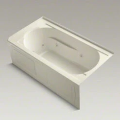 Kohler K-1357-RA-47 Devonshire 60" X 32" Alcove Whirlpool With Integral Apron And Right Hand Drain - Almond