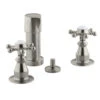 Kohler K-142-3-BN Antique Fixture-Mount Bidet Faucet W/Six Prong Handles - Brushed Nickel