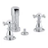 Kohler K-142-3-CP Antique Fixture-Mount Bidet Faucet W/Six Prong Handles - Polished Chrome