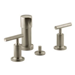 Kohler K-14431-4-BV Purist Vertical Spray Bidet Faucet With Lever Handles - Brushed Bronze