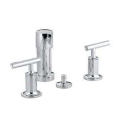 Kohler K-14431-4-CP Purist Two Handle Bidet Faucet - Polished Chrome
