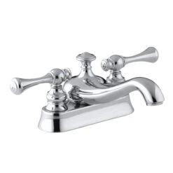Kohler K-16100-4A-CP Revival Double Handle Centerset Lavatory Faucet With Traditional Lever Handles - Polished Chrome