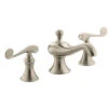 Kohler K-16102-4-BV Revival Widespread Lavatory Faucet With Scroll Lever Handles - Vibrant Brushed Bronze