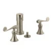 Kohler K-16132-4-BV Revival Vertical Spray Bidet Faucet With Scroll Lever Handles - Brushed Bronze
