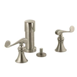 Kohler K-16132-4-BV Revival Vertical Spray Bidet Faucet With Scroll Lever Handles - Brushed Bronze