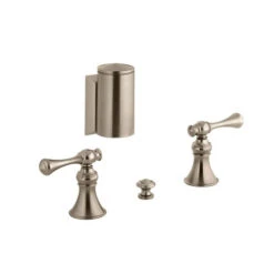 Kohler K-16137-4A-BV Revival Below-the-rim Horizontal Swivel Spray Bidet Faucet With Traditional Lever Handles - Brushed Bronze