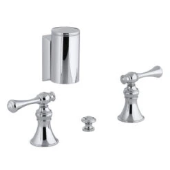 Kohler K-16137-4A-CP Revival Below-the-rim Horizontal Swivel Spray Bidet Faucet With Traditional Lever Handles - Chrome