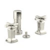 Kohler K-16238-3-SN Margaux Vertical Spray Bidet Faucet With Cross Handles - Polished Nickel