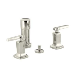 Kohler K-16238-4-SN Margaux Vertical Spray Bidet Faucet With Lever Handles - Polished Nickel