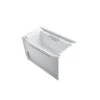Kohler K-1914-GRB-0 Elevance Rising Wall 60" X 34" Alcove BubbleMassage Air Bath With Right Hand Drain - White