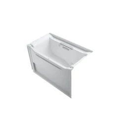 Kohler K-1914-GRB-0 Elevance Rising Wall 60" X 34" Alcove BubbleMassage Air Bath With Right Hand Drain - White