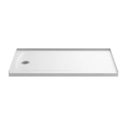 Kohler K-1937-0 Ballast 60 In X 32 In Shower Base With Left Hand Drain - White