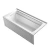 Kohler K-1948-LA-0 Archer ExoCrylic 66 In X 32 In Three Side Integral Flange Bath With Left Hand Drain - White