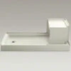 Kohler K-1977-96 Tresham 60" X 32" Single Threshold Left Hand Drain Shower Base With Integral Right Hand Seat - Biscuit
