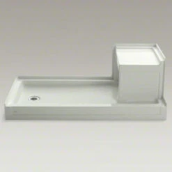 Kohler K-1977-NY Tresham 60" X 32" Single Threshold Left Hand Drain Shower Base With Integral Right Hand Seat - Dune