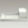 Kohler K-1979-NY Tresham 60" X 36" Single Threshold Left Hand Drain Shower Base With Integral Right Hand Seat - Dune